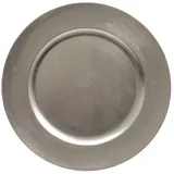 Kaemingk Kunststoffteller silber - 33 cm Weihnachtsdeko
