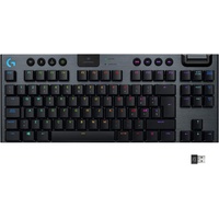 Logitech G 915 Lightspeed TKL Tenkeyless-Tastatur, kabellos, mechanisches Gaming-Profil, GL-Tactile Switches, LIGHTSYNC RGB, 40 Stunden Akkulaufzeit, Italienisch QWERTY - Schwarz