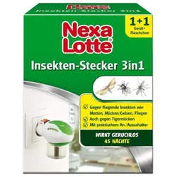 Nexa Lotte Insektenschutz 3-in-1 Starterpack, Gerät+35ml Flasche, 3902