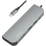 Logilink UA0343, USB 3.2 Gen 1 (3.1 Gen 1) Type-C, Aluminium,