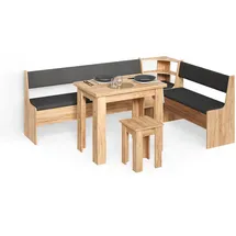 livinity Eckbankgruppe, Tiberio Goldkraft Eiche 210 x 150 cm mit Tisch