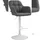 CLP Barhocker Natoma Stoff dunkelgrau/Metall matt weiss