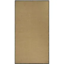 PAD Teppich PAD "MOSS", grau, B:170cm H:6mm L:200cm, Jute, Wolle, Teppiche, Teppich, Juteteppich, handgewebt, Uni Farben, farbige Umrandung, Wohnzimmer