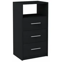 matkam Kommode 3so 40 x 75 x 35 cm Schwarz
