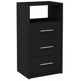 matkam Kommode 3so 40 x 75 x 35 cm Schwarz