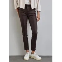 STREET ONE Damen A377897 Beschichtete Hose Im Slim Fit,