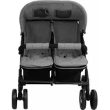 vidaXL Zwillingskinderwagen Hellgrau Stahl