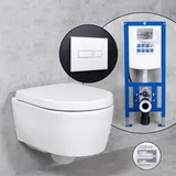 Geberit iCon Compact Wand-WC & Tellkamp WC-Sitz mit neeos Vorwandelement,, 204030600+16601WH#SET,