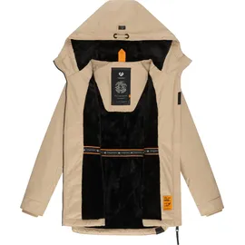Ragwear Damen, warme Winterjacke kurz wasserdicht mit Kapuze Zuzka Winter Taupe24 Gr. 6XL - 6XL