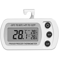 Alnicov Wasserdichtes Kühlschrank-Kühlschrank-Thermometer, digitales Gefrierschrank-Raumthermometer, großer LCD-Bildschirm für Küche, Zuhause, Restaurants