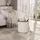 Woltu Sitzhocker mit Deckel Velvet 38 x 36 x 38 cm Beige