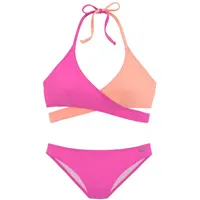 BENCH Triangel-Bikini Damen Orange/Pink 34 Cup A/B