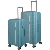 Travelite Roomer 4 Rollen Kofferset 2-teilig aqua