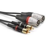 SOMMER CABLE HBP-M2C2-0150 Audio Adapterkabel [2x Cinch-Stecker - 2x XLR-Stecker 3 polig] 1.50 m Schwarz