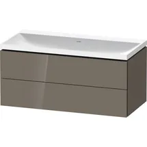 Duravit Möbelset c-shaped Set wandhängend wandhängend „L-Cube“ 100 × Flannel Grey Hochglanz Lack
