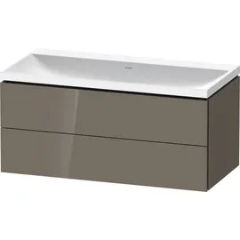 Duravit Möbelset c-shaped Set wandhängend wandhängend „L-Cube“ 100 × Flannel Grey Hochglanz Lack