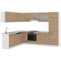 Vicco Winkelküche L-Form 227 x 287 cm Sonoma Eiche