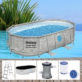 Bestway Power Steel Swimming Frame Pool Schwimmbad Schwimmbecken Gartenpool