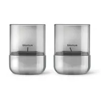 BLOMUS Windlicht Calma 2tlg. Edelstahl Silber