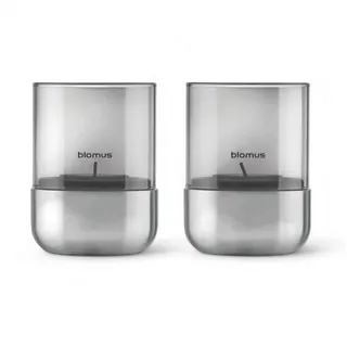 BLOMUS Windlicht Calma 2tlg. Edelstahl Silber