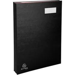 Exacompta 57021E 8x Unterschriftenmappe Klassik, 20 Fächer, 24x34cm - Schwarz