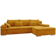 Mirjan24 Ecksofa Orange, 6-Sitzer, Ottomane rechts,L-Form, 310x175 cm, Wohnzimmer, Sofas & Couches, Wohnlandschaften, Ecksofas