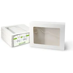 greenbox - Cupcake Boxen (12er), Zellulose-Fenster, weiß, 100 St.