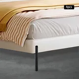 4x Möbelfüße DIY Metalltischfüße Schwarz 15cm Möbel Füße Stahl Sofa/Couchtisch/Fernsehschrank/Bett - Schwarz