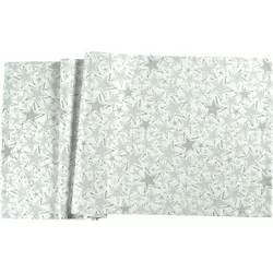Tischläufer Stelle - 50x140cm, ecru/silver