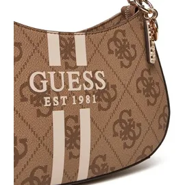 GUESS Noelle II Top Zip Shoulder Bag Latte Logo