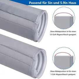 ableholy Schlauchabdeckung isoliert für Klimaanlage 147 cm 12,7-15 cm Durchmesser