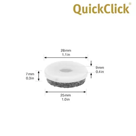 QuickClick Wagner QuickClick® Filzgleiter Möbelgleiter Stuhlgleiter Ersatz - 8er-Set Ersatzgleiter austauschbar ersetzbar - Wollfilz Ultrasoft - Durchmesser Ø 30 mm - für Basis Ø 30 mm - Made in DE - 15829500