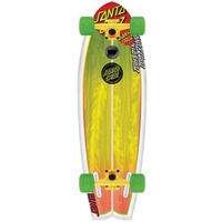 Santa Cruz Skateboard Longboard Landshark, white/rasta, 8.8" x 27.7", 11111855