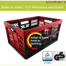 Kinderwelt Klappbox 4 x Stabile Profi-Klappboxen  orange