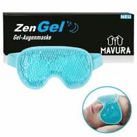 MAVURA Augenmaske ZenGel Wiederverwendbare Augenmaske Gel Schlafmaske Augengelmaske, Kühlkissen Kühl kissen kühlende Maske Kühlmaske Kühlgelkissen blau