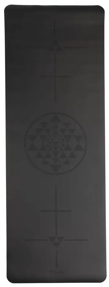 bodhi Yogamatte Design Yogamatte PHOENIX Mat, schwarz mit Alignment-Yantra schwarz