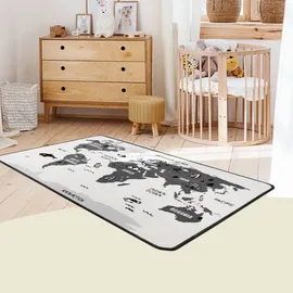 Primaflor Spielteppich Retro - Weltkarte - 140x200cm