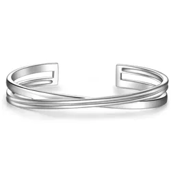 Glanzstücke München Armreif Sterling Silber in 17,0 cm, flexibel einstellbar Damen 