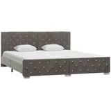 vidaXL Bettgestell Grau Samt 180x200 cm