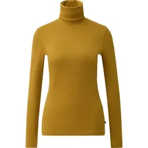 QS Baumwollshirt mit Rollkragen - gelb - XS