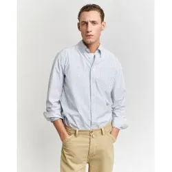 Gant für Herren. 3250014 Relaxed Fit blau gestreiftes Popeline-Hemd mit historischer Inspiration (XL), Lässig, Baumwolle, Langarm