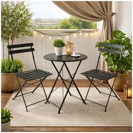 Hti-Living Gartentisch Ø 55 x 68 cm Schwarz