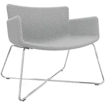 FM Helmets fm Sessel LODUS hellgrau chrom Stoff, 1 St.