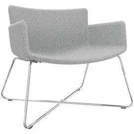 FM Helmets fm Sessel LODUS hellgrau chrom Stoff, 1 St.