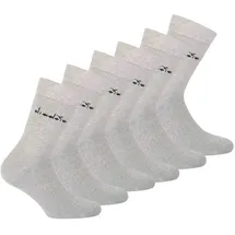 Diadora Unisex Socken 6er Pack Hellgrau 35-38