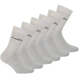 Diadora Unisex Socken 6er Pack Hellgrau 35-38