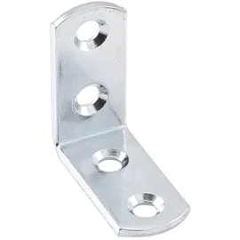 Hilber Winkel Winkelverbinder, L 30x30 mm, B 14 mm, 90 Grad, verzinkt, Verbindungswinkel für Holz, Möbel, und Metall, Befestigungswinkel
