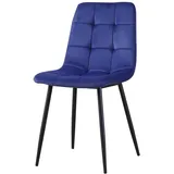 Hti-Living Esszimmerstuhl Mesa Samt blau