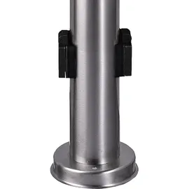 GLOBO Aussenlampe mit Steckdosen Außensteckdose mit Licht Garten Aussensteckdose Edelstahl, App Steuerung dimmbar, 1x Smart RGB LED 5W 2700-6400K, DxH 7,6x110 cm