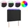 vidaXL LED Kopfteil Schwarz 103x16x118/128 cm Samt